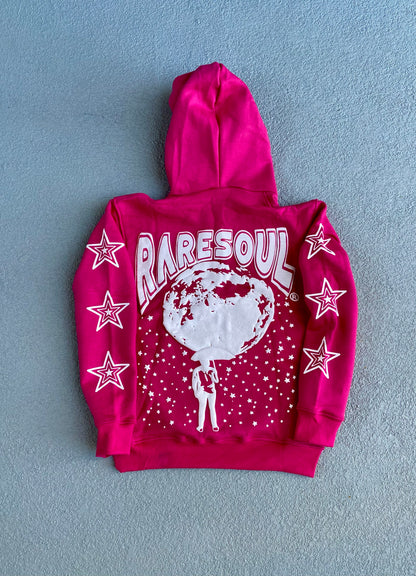 Rare Soul Hoodie (Pink & White)