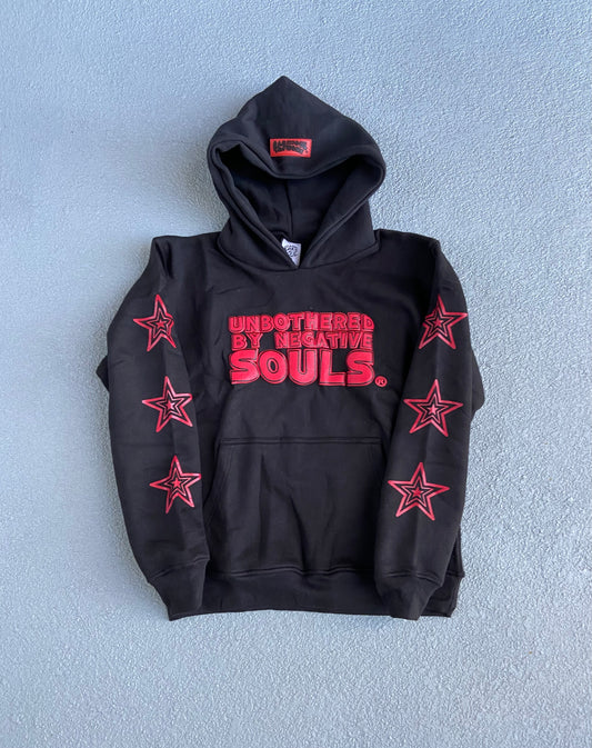 Rare Soul Hoodie (Black & Red)